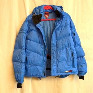 Luxurious Goose Down Oakley Snowboard Jacket Women's L in Blue 💙 with Hood